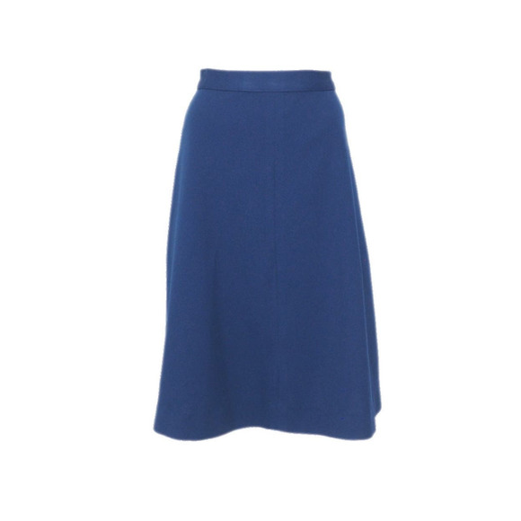 70s Vintage Blue Midi‎ Skirt High Waisted Full Shape Size 2/3 Waist 26 - Picture 5 of 11